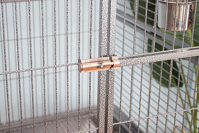 Double Cage with Center Divider for Bird Parrot Aviary W64xd32xh73